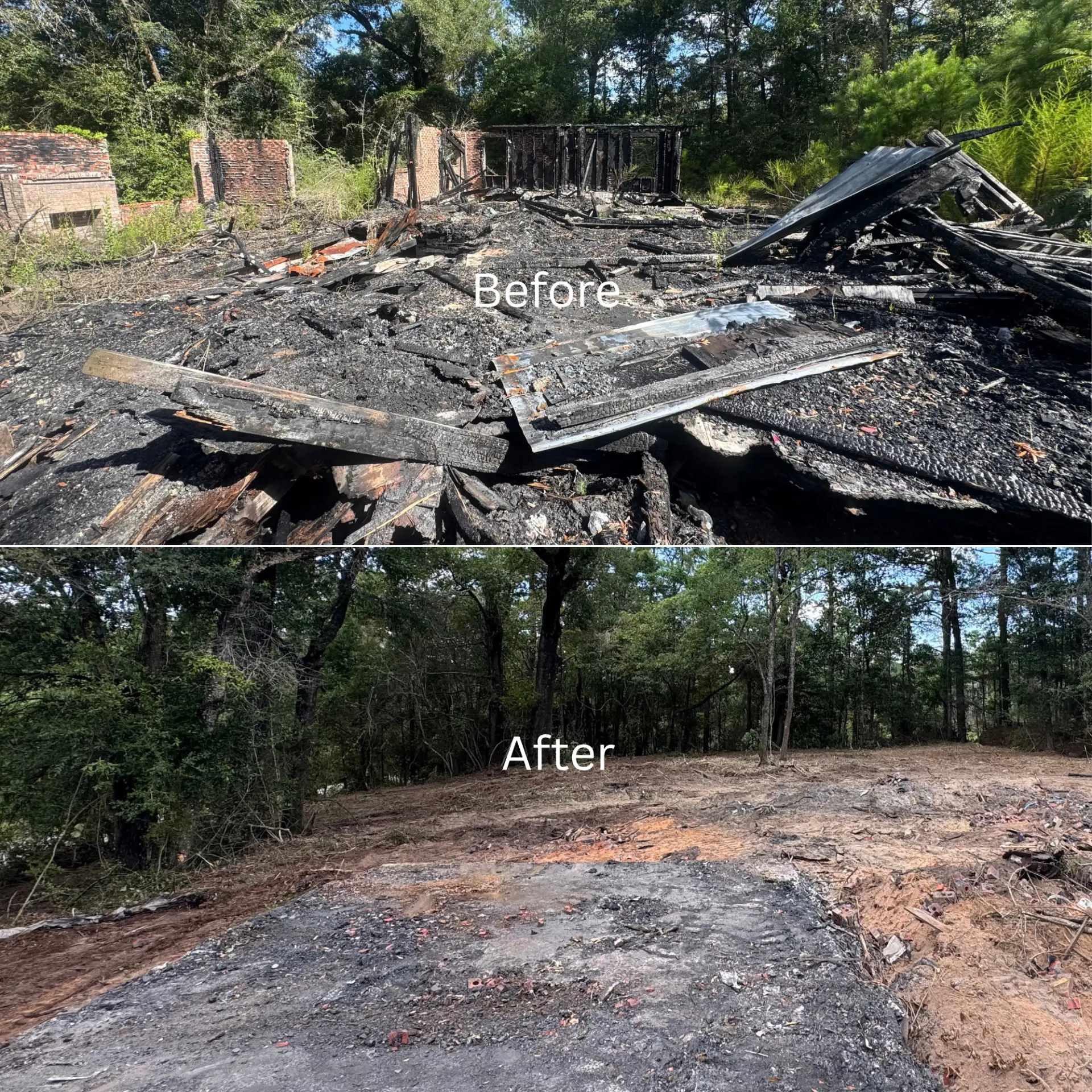 Demolition work by Sherling Outdoor Solutions on an Alabama Gulf Coast property
